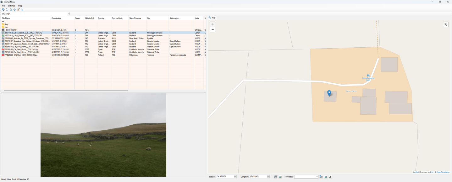 GeoTagNinja – A lightweight Windows Photo Geotagger